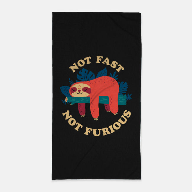 Not Fast, Not Furious-none beach towel-DinomIke
