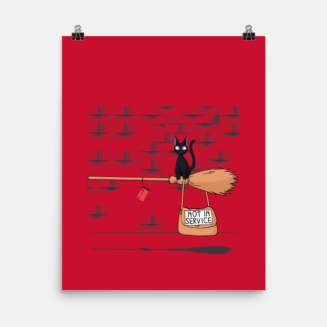 Not In Service-none matte poster-maped