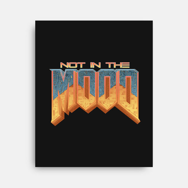 NOT IN THE MOOD-none stretched canvas-Skullpy