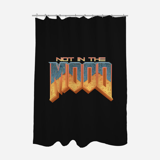 NOT IN THE MOOD-none polyester shower curtain-Skullpy