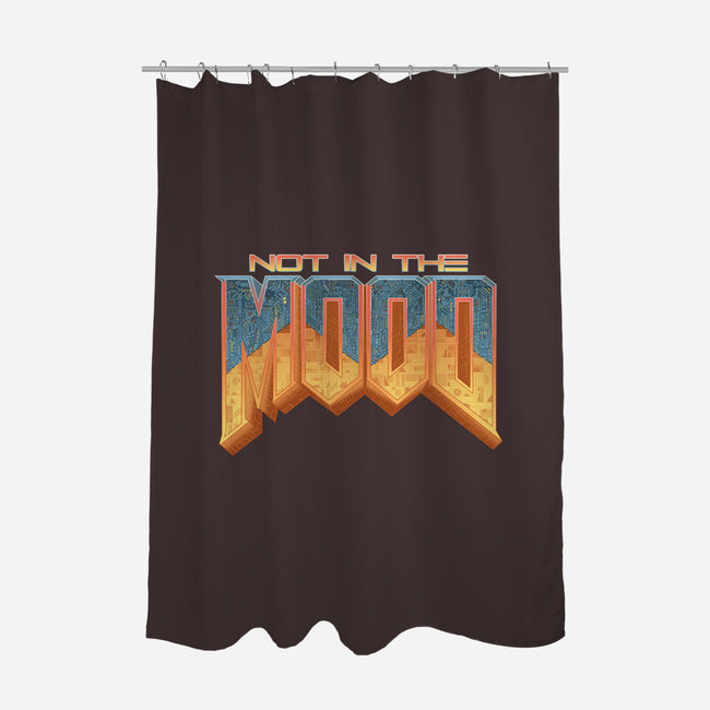 NOT IN THE MOOD-none polyester shower curtain-Skullpy