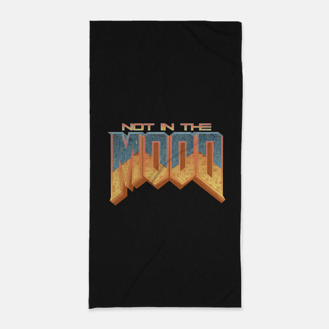 NOT IN THE MOOD-none beach towel-Skullpy
