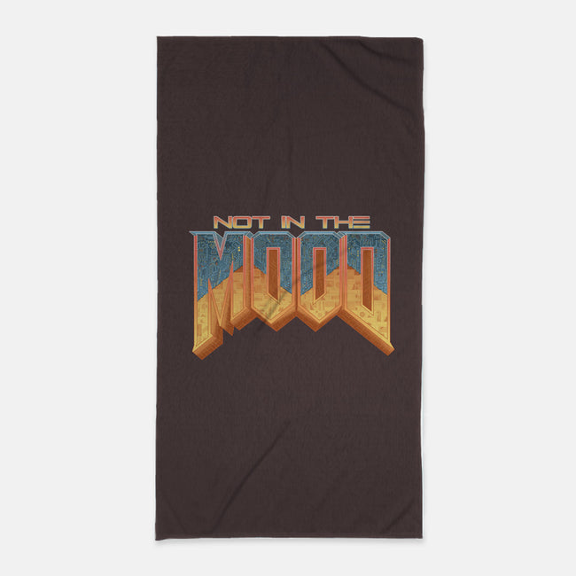 NOT IN THE MOOD-none beach towel-Skullpy