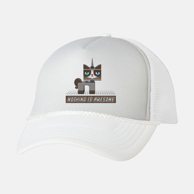 Nothing is Awesome-unisex trucker hat-griftgfx