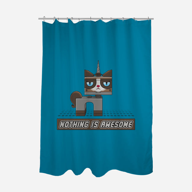 Nothing is Awesome-none polyester shower curtain-griftgfx