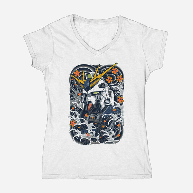 Nu Mecha Ink-womens v-neck tee-Snapnfit