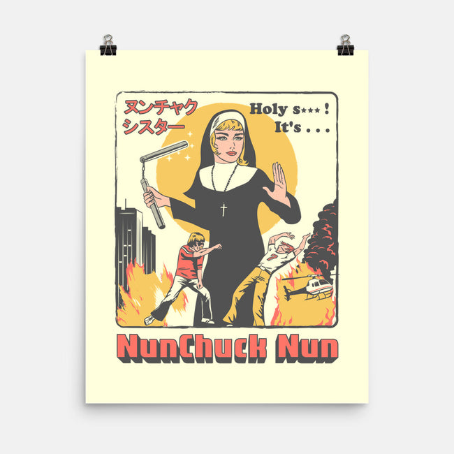 Nunchuck Nun-none matte poster-gloopz