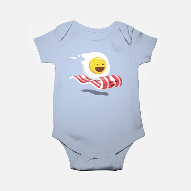 Magic Bacon Ride-baby basic onesie-GeorgeOtsubo
