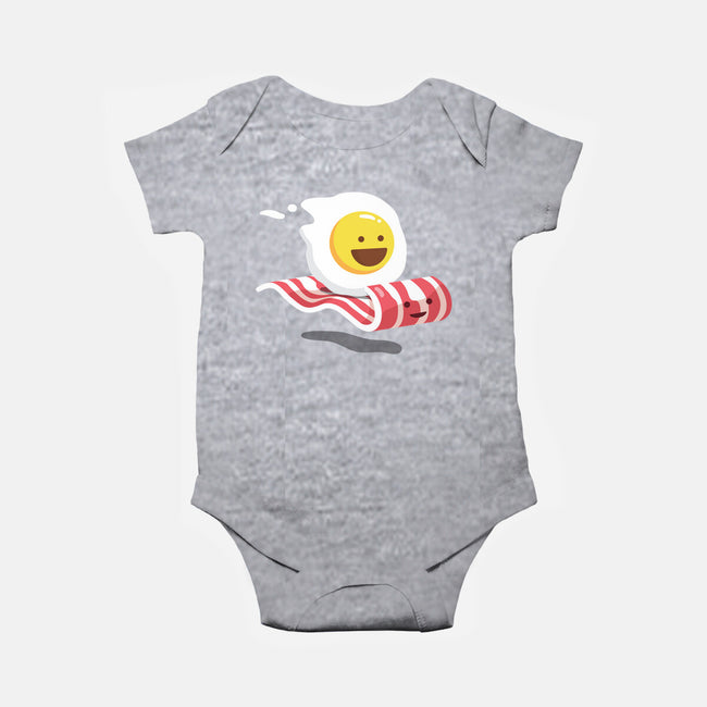 Magic Bacon Ride-baby basic onesie-GeorgeOtsubo