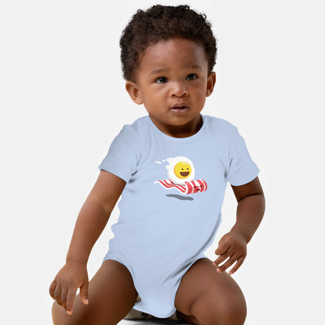 Magic Bacon Ride-baby basic onesie-GeorgeOtsubo