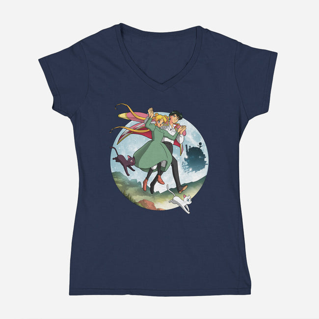 Magical Leap-womens v-neck tee-batang 9tees