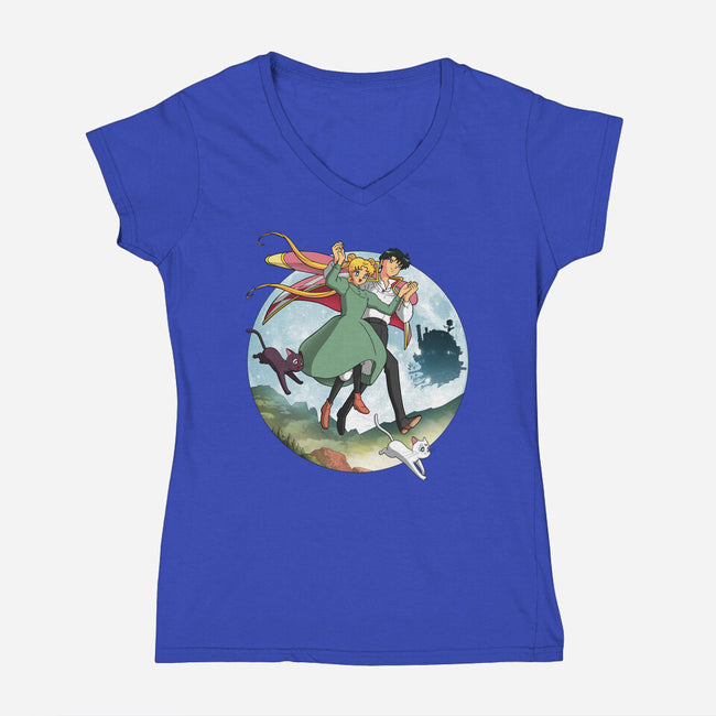Magical Leap-womens v-neck tee-batang 9tees