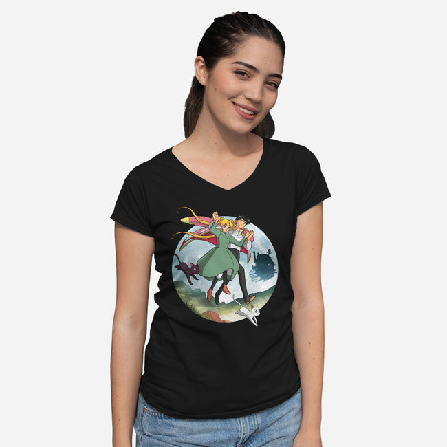 Magical Leap-womens v-neck tee-batang 9tees
