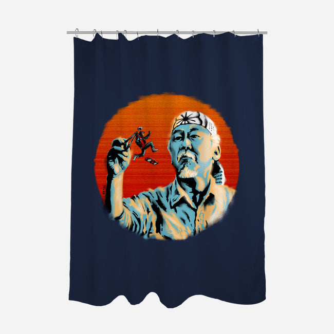 Man Who Catch Fly-none polyester shower curtain-KKTEE