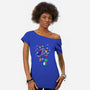 Many Bubbles-womens off shoulder tee-ursulalopez