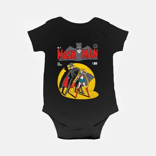 Maskman-baby basic onesie-paulagarcia