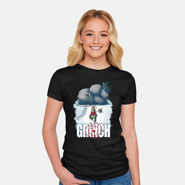 Mean One-womens fitted tee-Six Eyed Monster