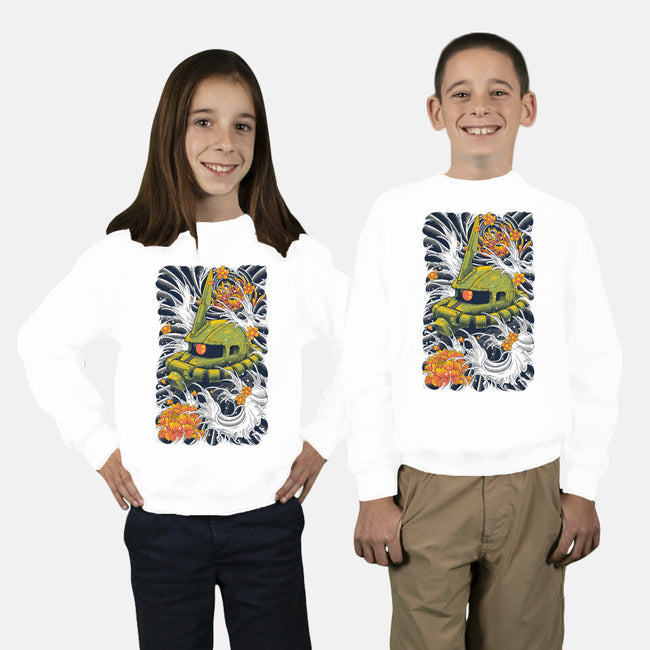 Mecha Suit Ink-youth crew neck sweatshirt-Snapnfit