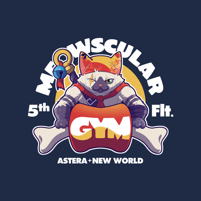 Meowscular Gym-baby basic tee-KindaCreative