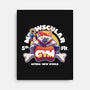Meowscular Gym-none stretched canvas-KindaCreative