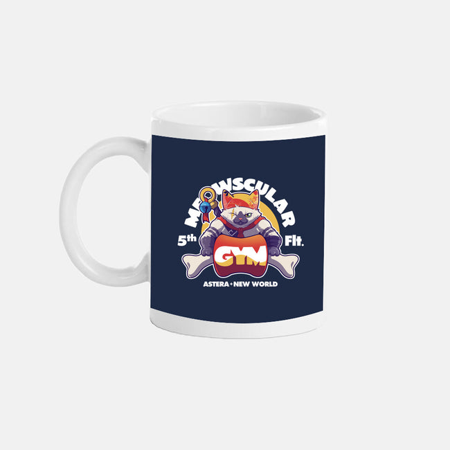 Meowscular Gym-none glossy mug-KindaCreative