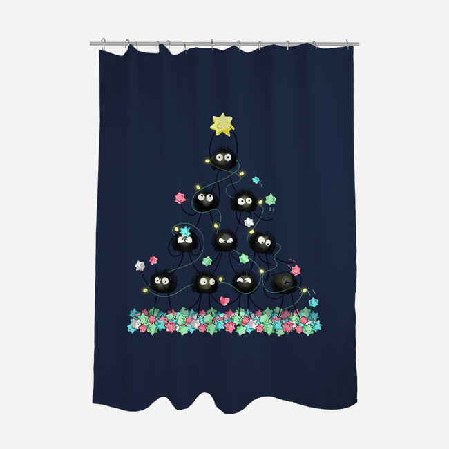 Merry Dusty Christmas!-none polyester shower curtain-soulful