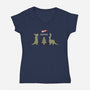 Merry Extinction-womens v-neck tee-Teo Zed