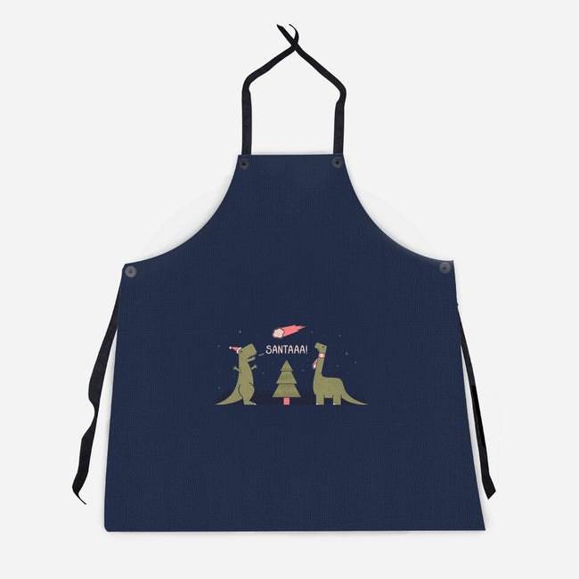 Merry Extinction-unisex kitchen apron-Teo Zed