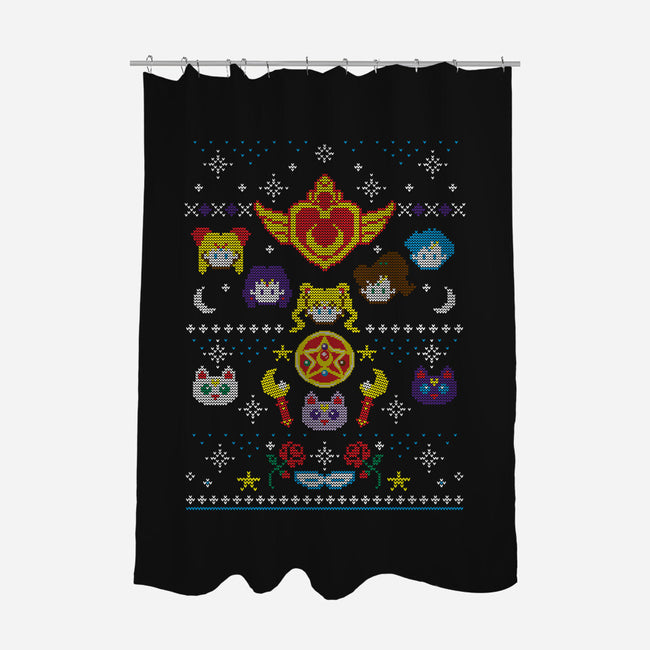 Merry Senshi-none polyester shower curtain-machmigo