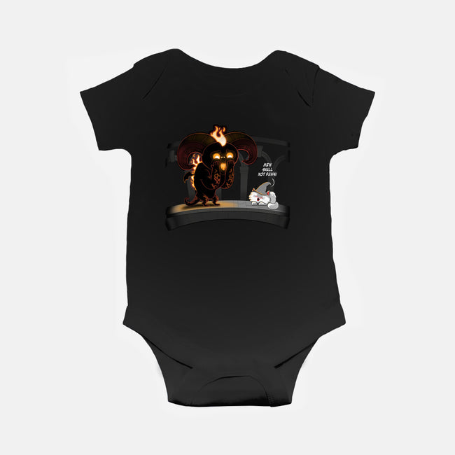 Mew Shall Not Pass-baby basic onesie-queenmob