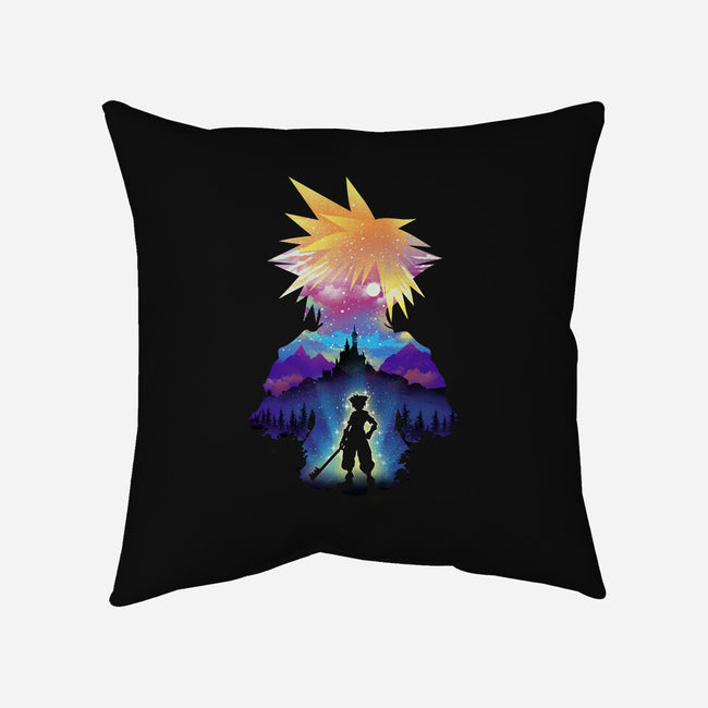 Midnight Hearts-none removable cover w insert throw pillow-dandingeroz