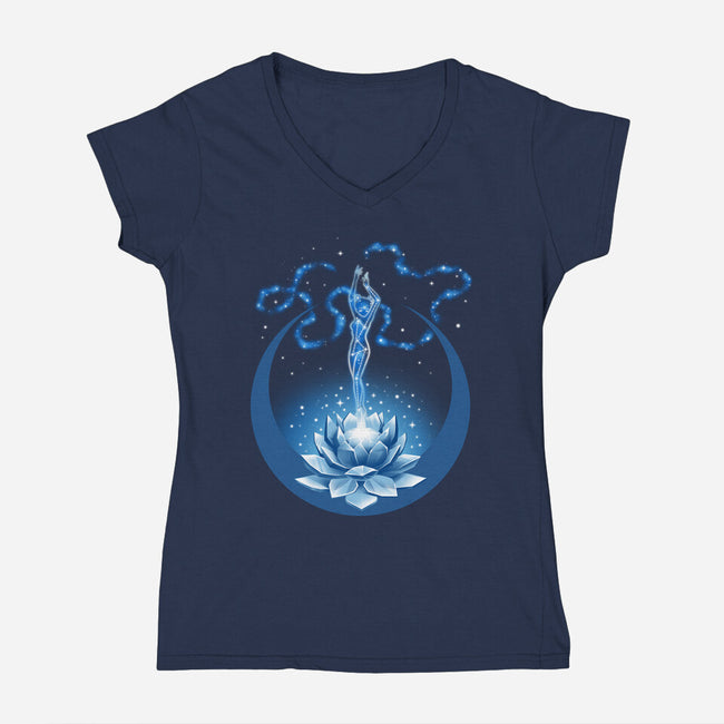 Millennium Crystal-womens v-neck tee-Kat_Haynes