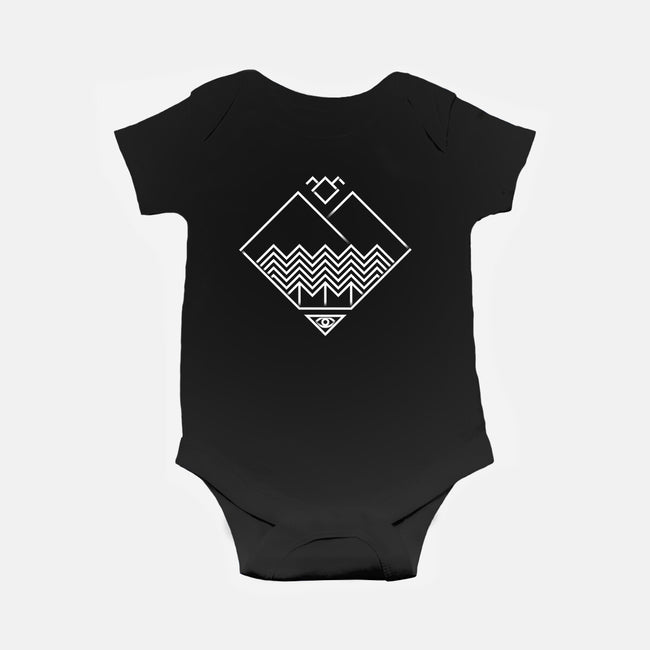 Minimal Peaks-baby basic onesie-spike00