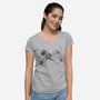 MONO Racer Sumi-e-womens v-neck tee-DrMonekers