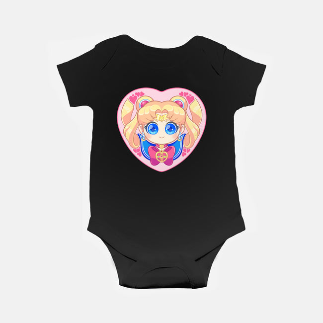 Moon Love-baby basic onesie-strawberryquiche