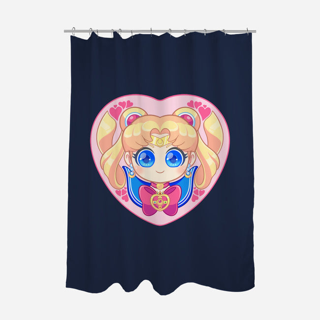 Moon Love-none polyester shower curtain-strawberryquiche