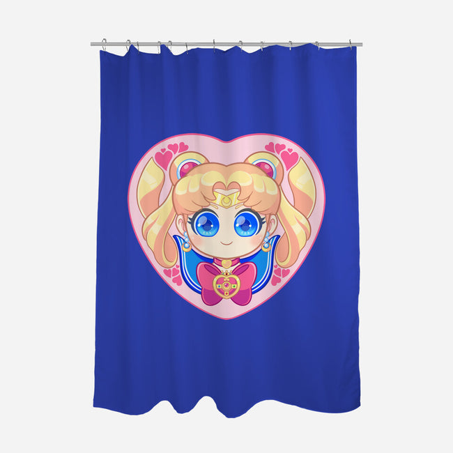 Moon Love-none polyester shower curtain-strawberryquiche