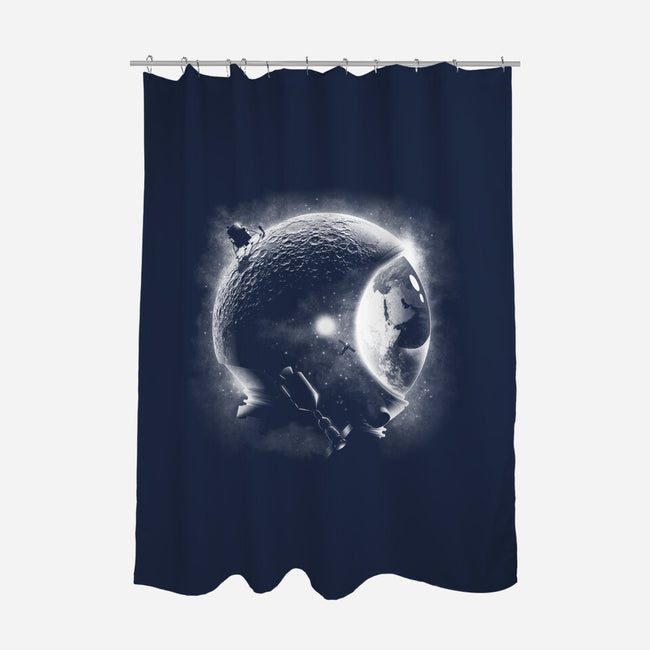Moon's Helmet-none polyester shower curtain-Ramos