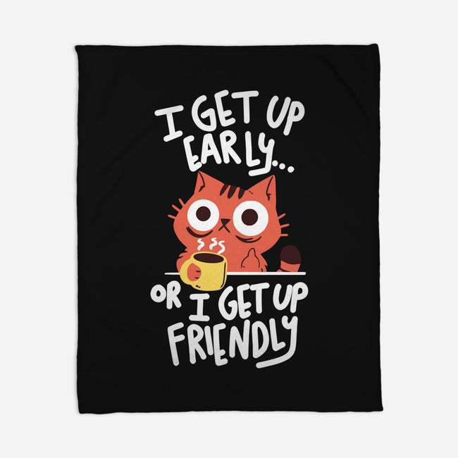 Morning Cat-none fleece blanket-TaylorRoss1