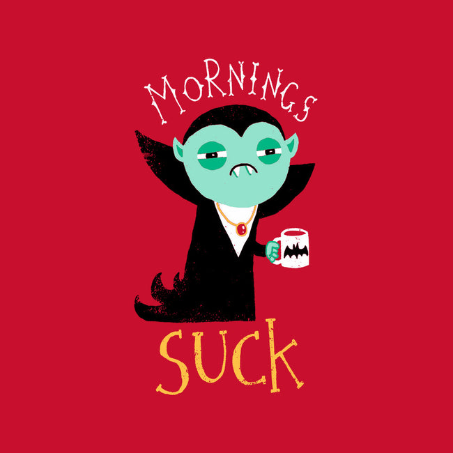 Mornings Suck-none stretched canvas-DinoMike