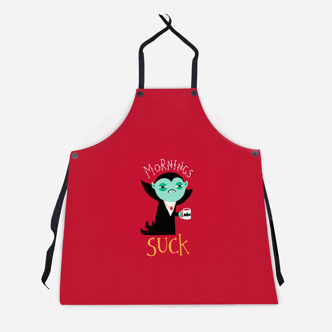 Mornings Suck-unisex kitchen apron-DinoMike