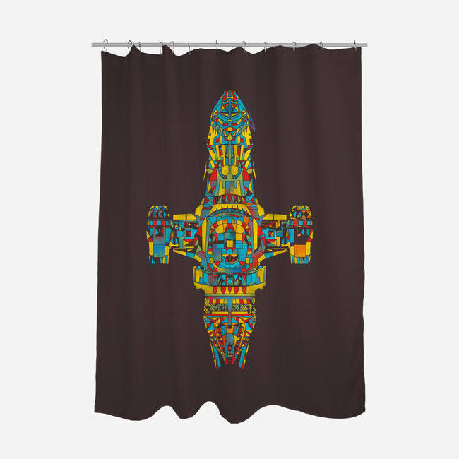 Mosaic on the Wind-none polyester shower curtain-kharmazero