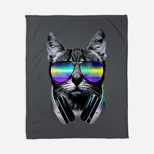 Music Lover Cat-none fleece blanket-clingcling
