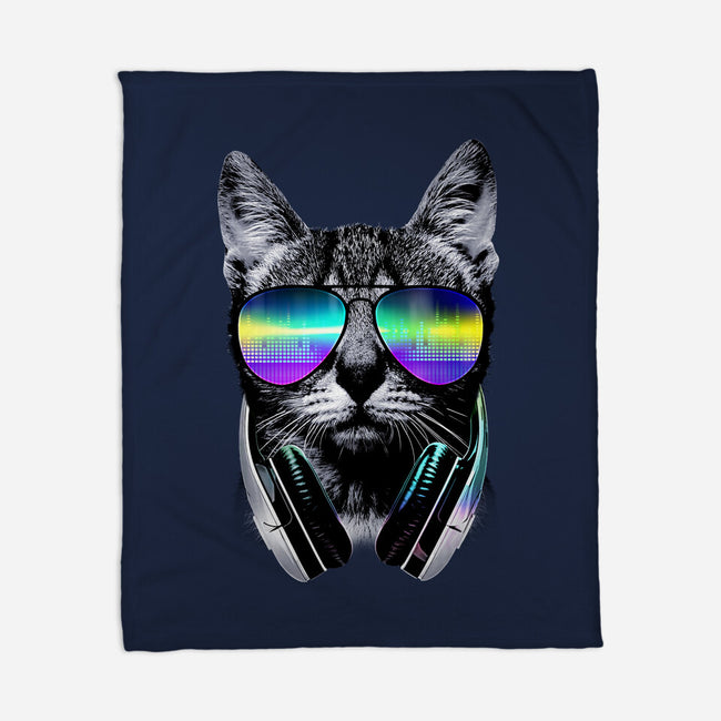 Music Lover Cat-none fleece blanket-clingcling