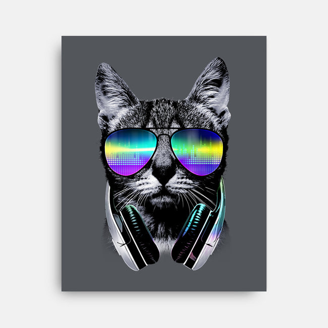 Music Lover Cat-none stretched canvas-clingcling