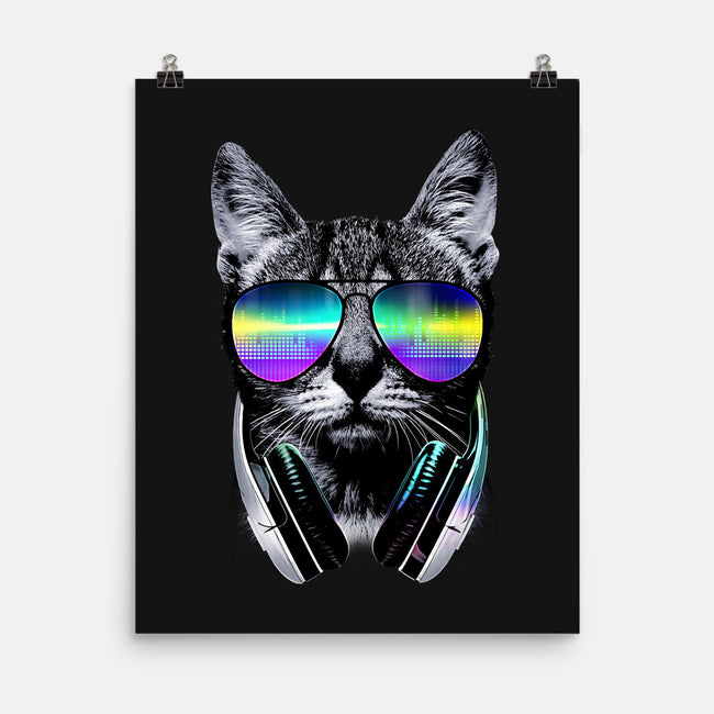 Music Lover Cat-none matte poster-clingcling