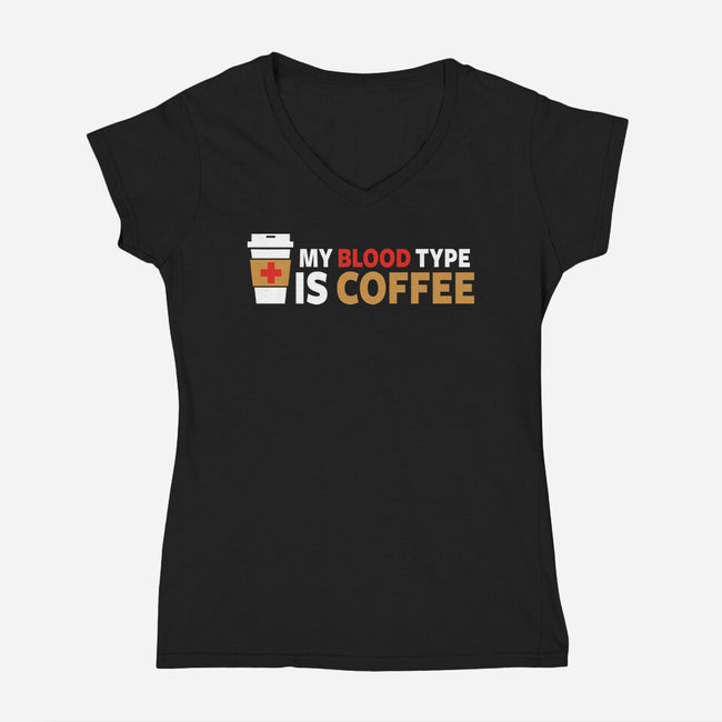 My Blood Type-womens v-neck tee-Fishbiscuit