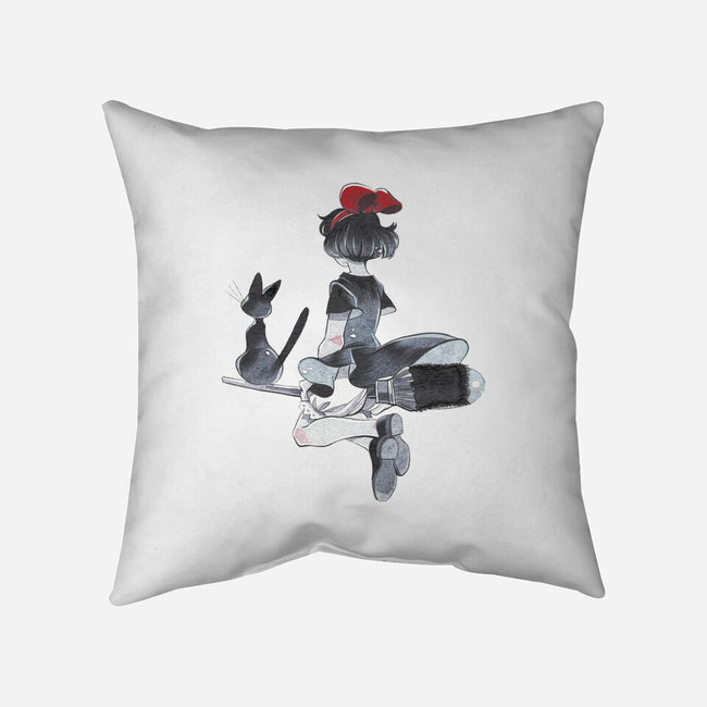 My Favorite Witch-none removable cover w insert throw pillow-alliebirdseed