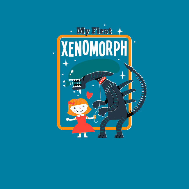 My First Xenomorph-womens off shoulder tee-DinoMike