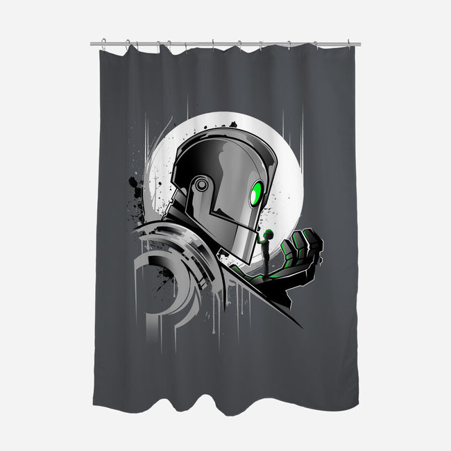 My Giant Friend-none polyester shower curtain-InkOne